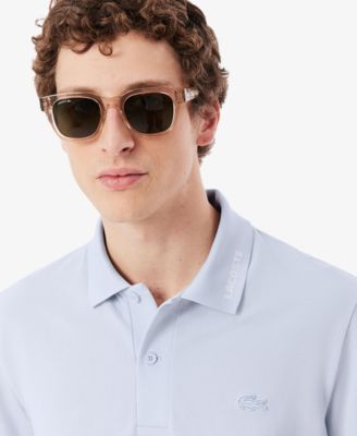 Men's Slim-Fit Jacquard Branded Pique Polo Shirt