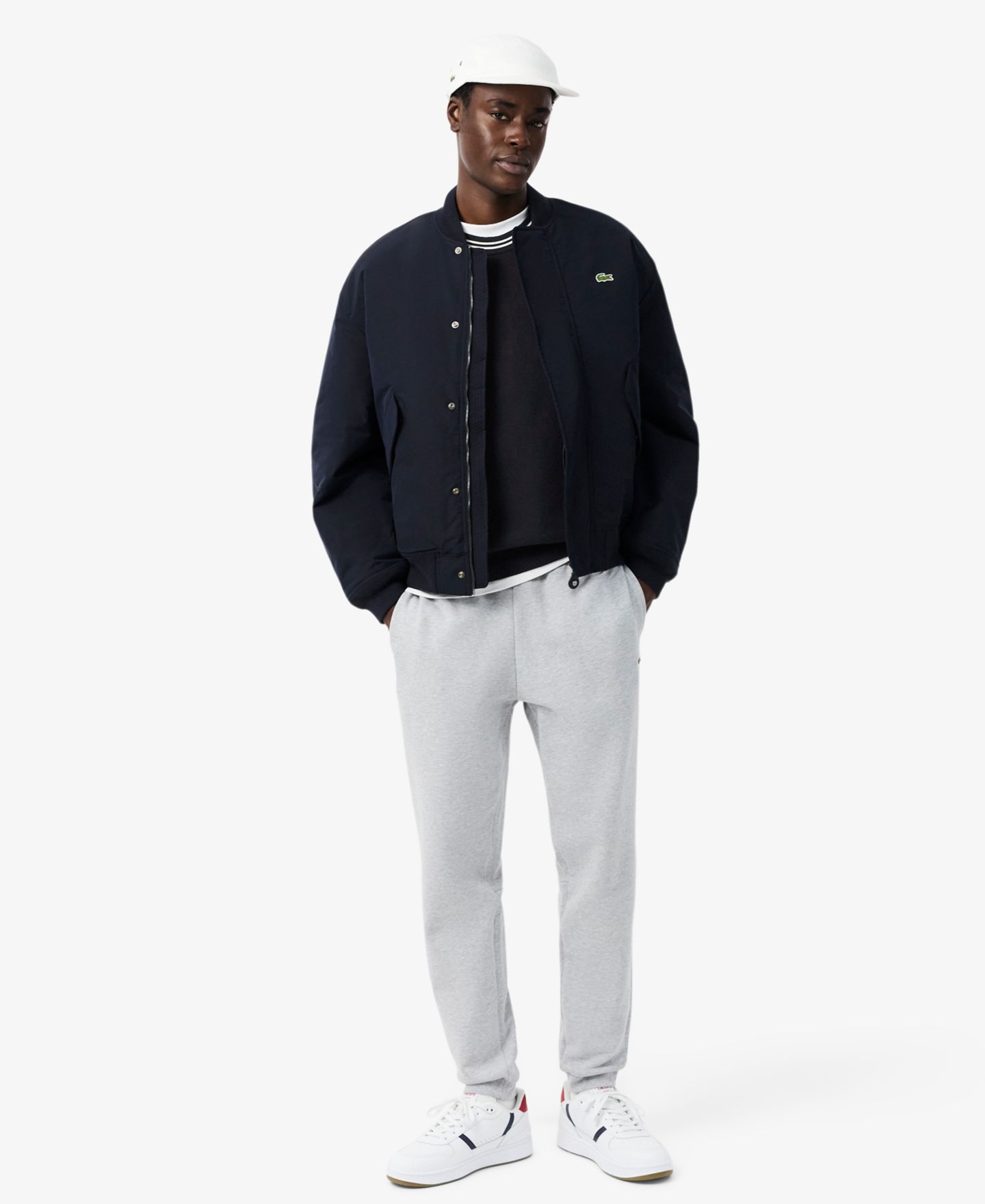Мужской свитер Lacoste Classic-Fit Crewneck, цвет: Чёрный — фото 2