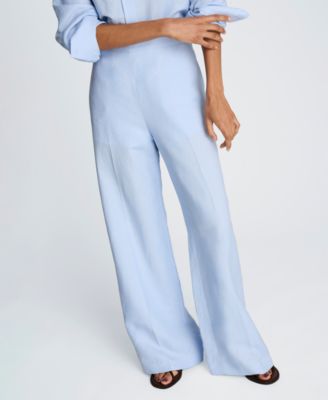 Women's Pull-On Linen Wide-Leg Pants