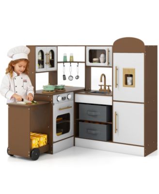 Corner Kids Kitchen Set with Realistic Lights and Sounds
