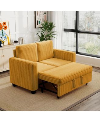  Corduroy 2-Seat Pull-Out Sofa Bed