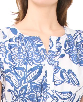 Women's Short-Sleeve V-Neck Maxi Dress