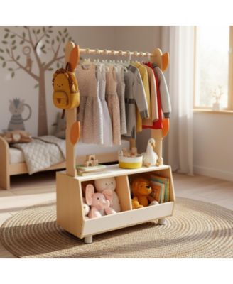 Tree Dress Up Rack Kids Costume Organizer Storage Cabinet Playroom Bedroom