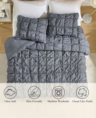 Modern Style Pintuck All Season Comforter, Full/Queen