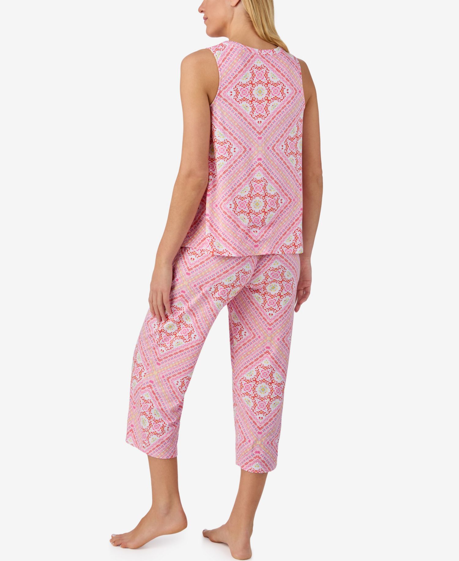 Women's Sleeveless Top & Cropped Pajama Pants, 2-Piece Set