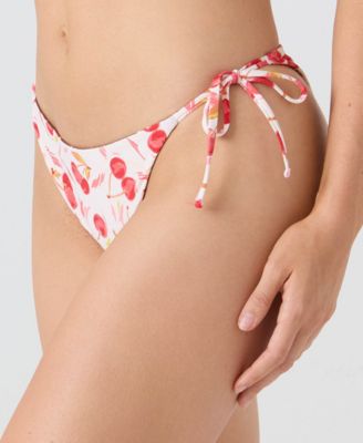 Women's Cherry Printed Tie-Sides Swim Bottoms