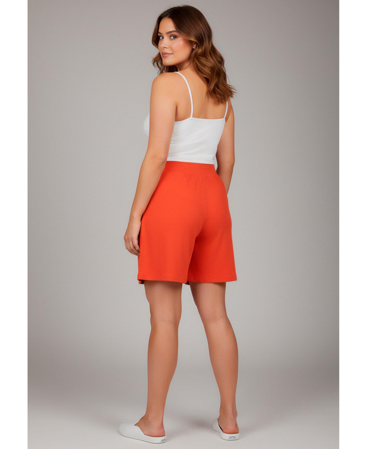 Avenue Women's Knit Gauze Smocked Shorts