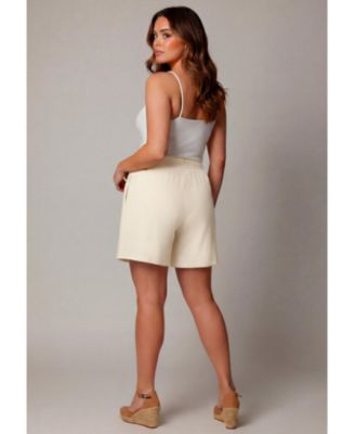 Women's Knit Gauze Smocked Shorts