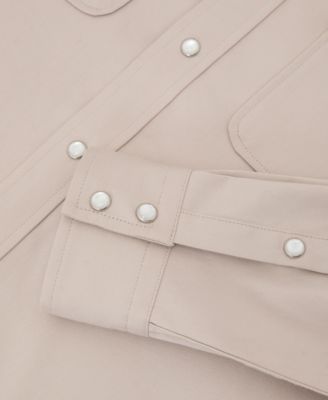 Men's Cotton-Twill Twin-Pocket Stretch Overshirt