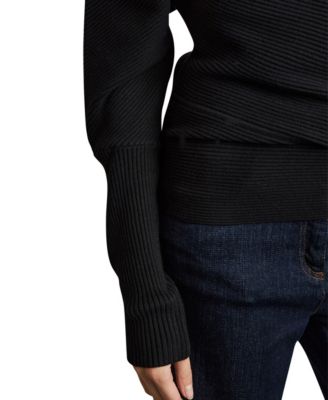 Women's Asymmetric Drape Knitted Top