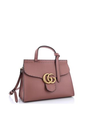 Small GG Marmont Top Handle Bag Leather