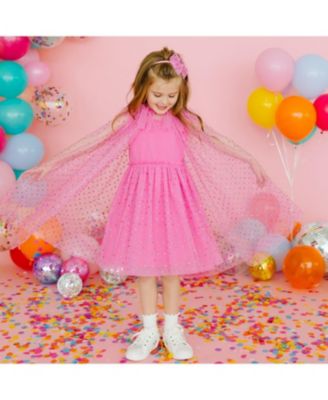 Girls Raspberry Rhinestone Cape