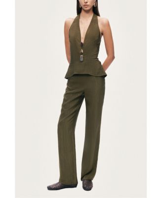 Women's Halter Neck Peplum Top