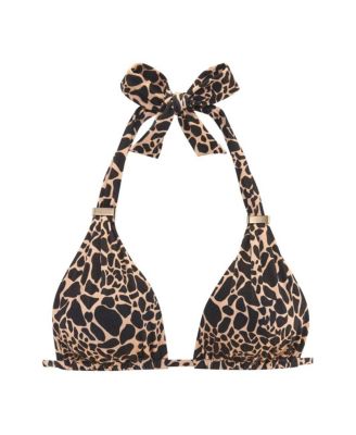 Women's Giraffe Print Triangle Bikini Swimsuit Top Bra Sizing