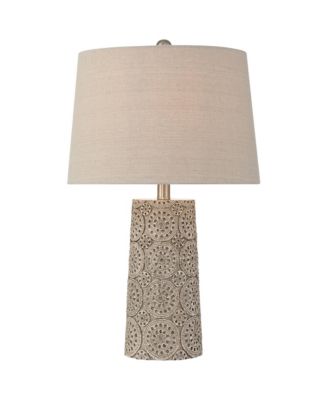Lavinia 24 1/2" High Carved Stone Motif Table Lamp