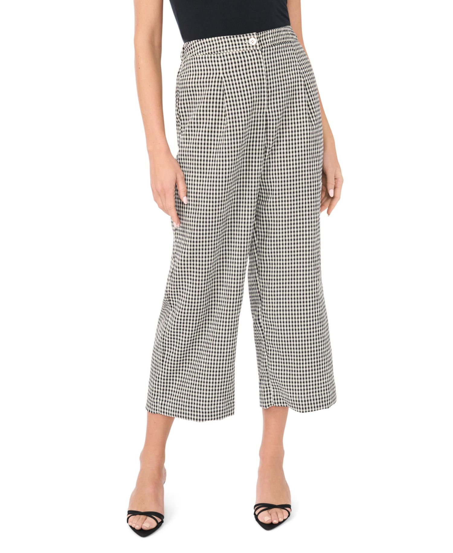 Women's Mid-Rise Pleated Straight-Leg Pants