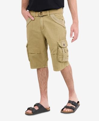 Big & Tall Cargo Shorts Camo & Solid Colors 12.5" Inseam Knee Length Classic Fit Multi Pocket