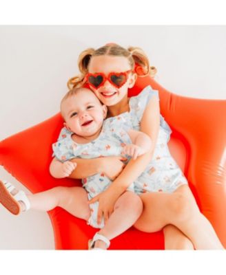 Toddler Girls Patriotic Trellis Bathing Suit