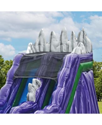 15  Dark Night Commercial Grade Water Slide with Splash Pool for Kids and Adults (with Blower), Outdoor Indoor, Wet Dry Use, Tall Inflatable