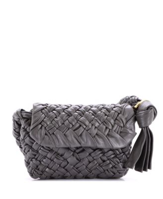 Kalimero Citta Shoulder Bag Intrecciato Plisse Leather