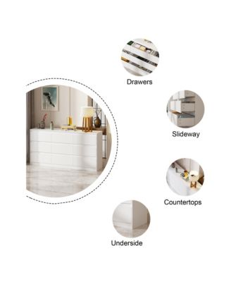 9 Drawer Dresser for Bedroom with Deep Drawers,Dressers and Chest of Drawers Handle Free for Closet Living Room