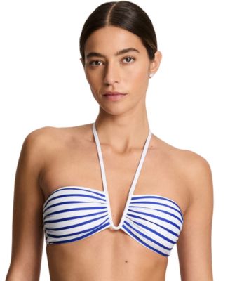Women's Shirred Stripe Swim Top