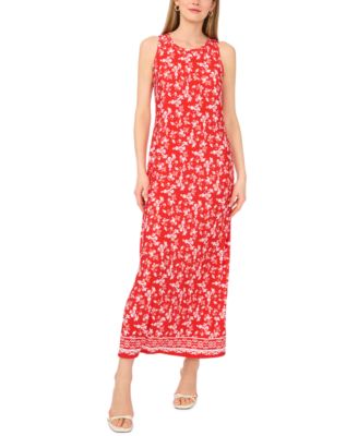 Women's Sleeveless Crewneck Maxi Dress