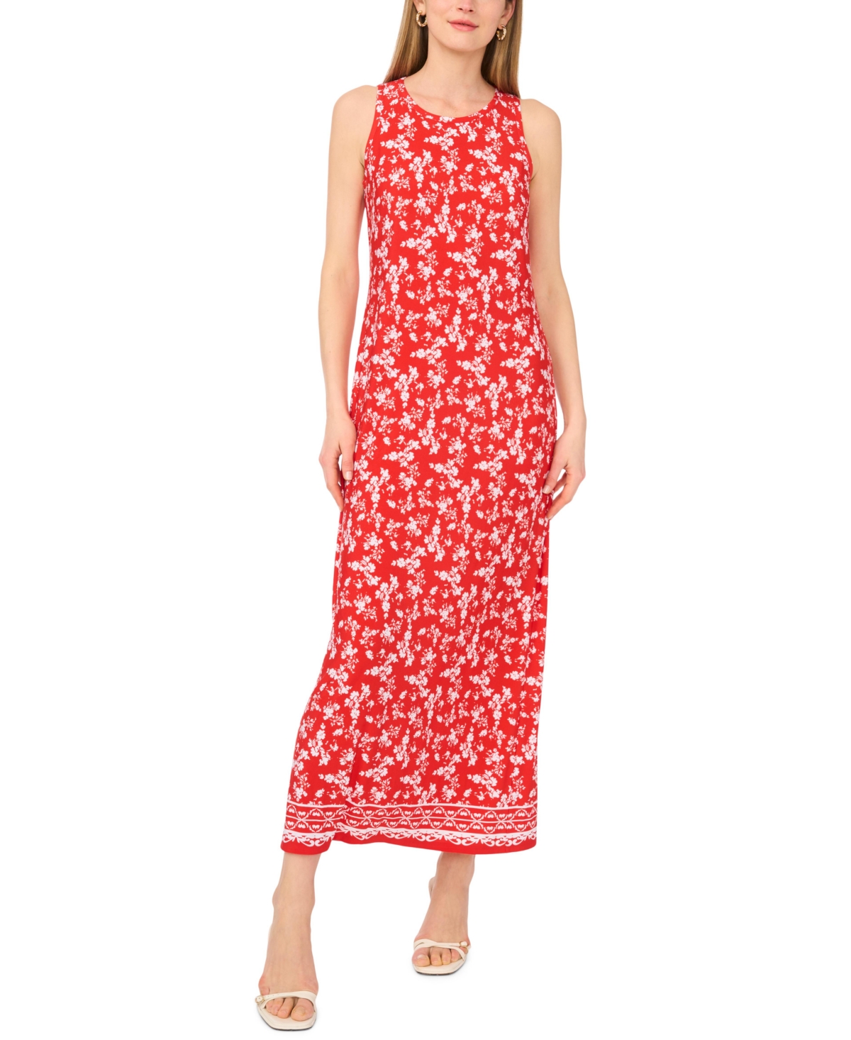 Vince Camuto Women's Sleeveless Crewneck Maxi Dress
