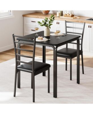 Dining Table for 2, Small Table and Chairs Set of 2, Dinette Set for 2,  3 Piece Kitchen and Dining Room Sets for Small Space