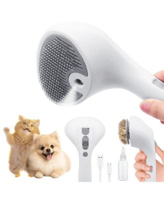 Pet Spray Grooming Brush Self Cleaning Rechargeable Hair Removal for Dog Cat with Mist