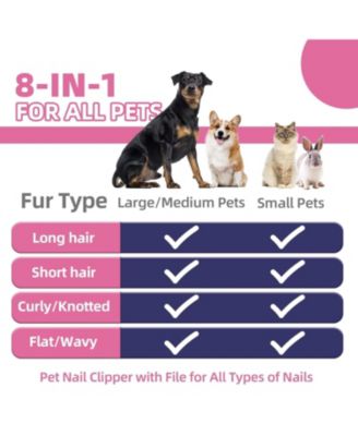 Multi Piece Pet Grooming Kit with Hair Brush, Washing Gloves, Slicker Brush and Shampoo Scrubber