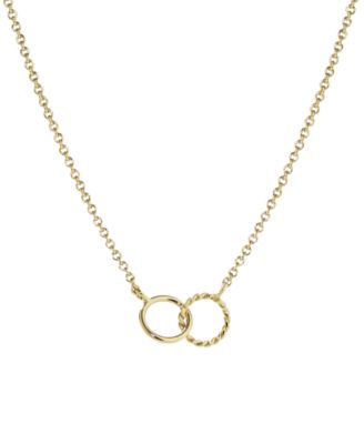Sam Gold-Plated Interlocking Circles Necklace