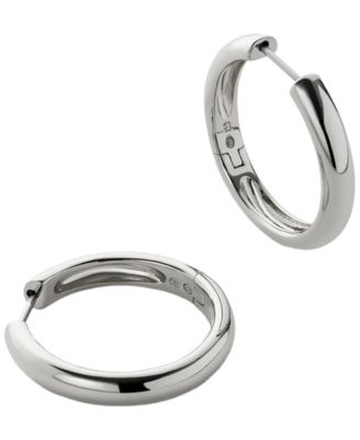 Ana Luisa Giulia Large Silver Hoop Earrings - Silver