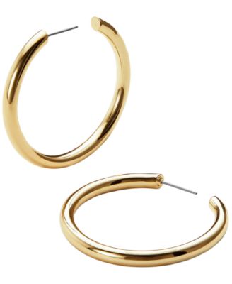 Tia Medium Gold-Plated Hoop Earrings
