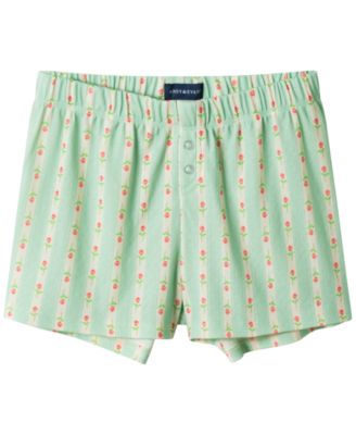 Girls' 6-16 Rosette T-Shirt and Shorts, 2-Piece Pajama Set