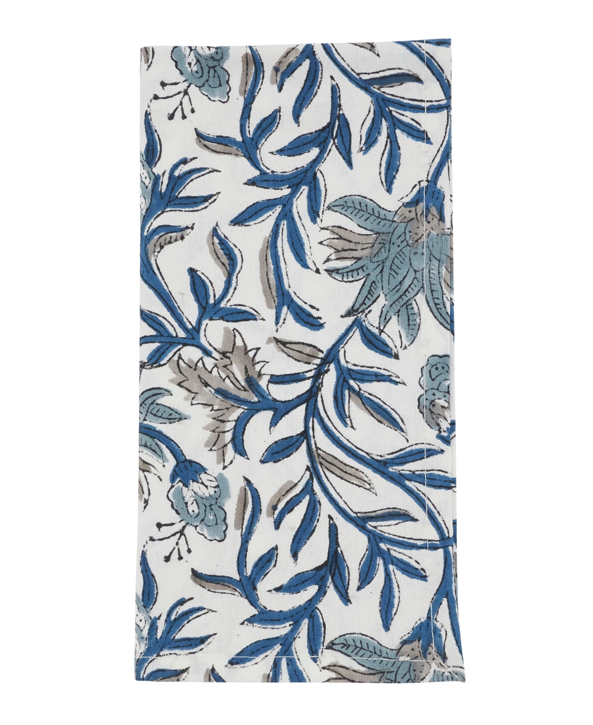 Saro Lifestyle Botanical Cotton Decorative Napkins, Set of 4