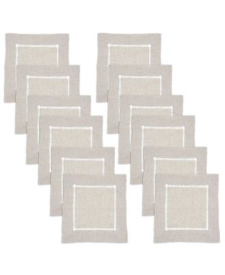 Stitched Border Decorative Napkin, 12" x 12"