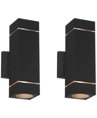 Skyridge High Modern Outdoor Wall Light Fixture Mount Porch House Set of 2 Up Down  Aluminum