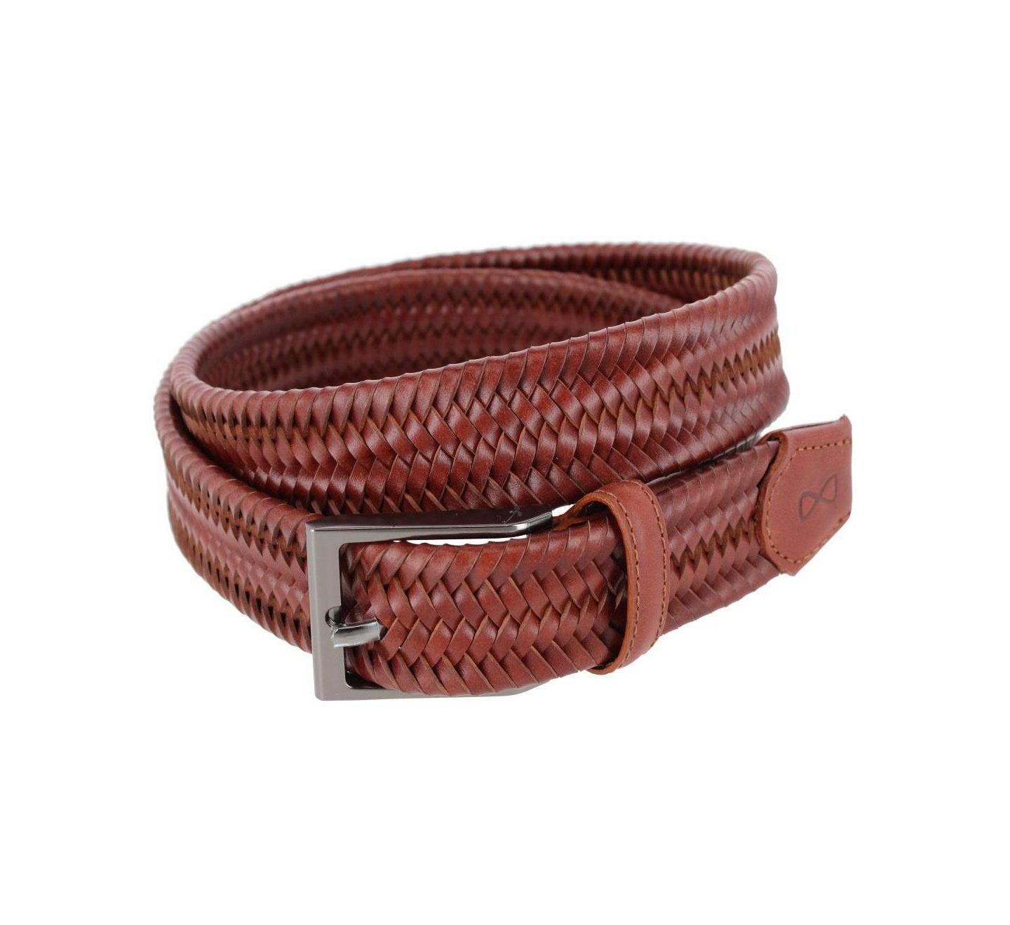Мужской ремень TRAFALGAR Andres Classic Leather Stretch Dress Belt, цвет: Коричневый — фото 1