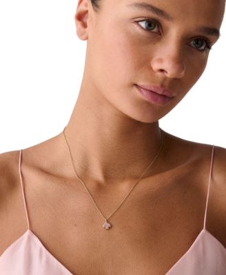 Cubic Zirconia Pave Mini Pendant Necklace