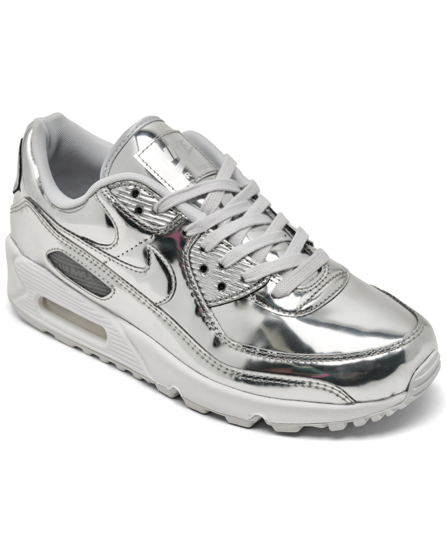 Женские кроссовки Nike Air Max 90 SP Casual, цвет: Серебристый — фото 1