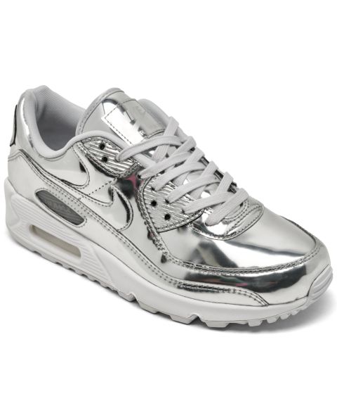 Женские кроссовки Nike Air Max 90 SP Casual, цвет: Серебристый