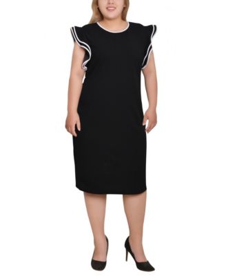 Plus Size Ruffle-Sleeve Dress