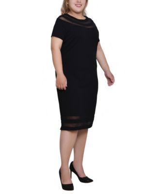 princess polly baby blue dress Short Black Cocktail Dresses Plus Size Unique Vintage Plus Size Black  Spiderweb Square Neck Swing Dress main image 0