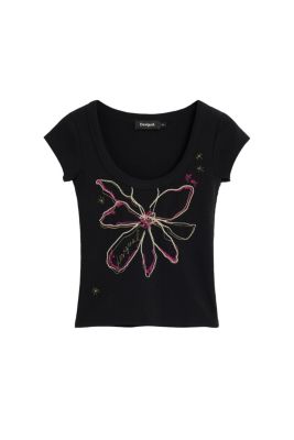 Women's Fitted flower t-shirt