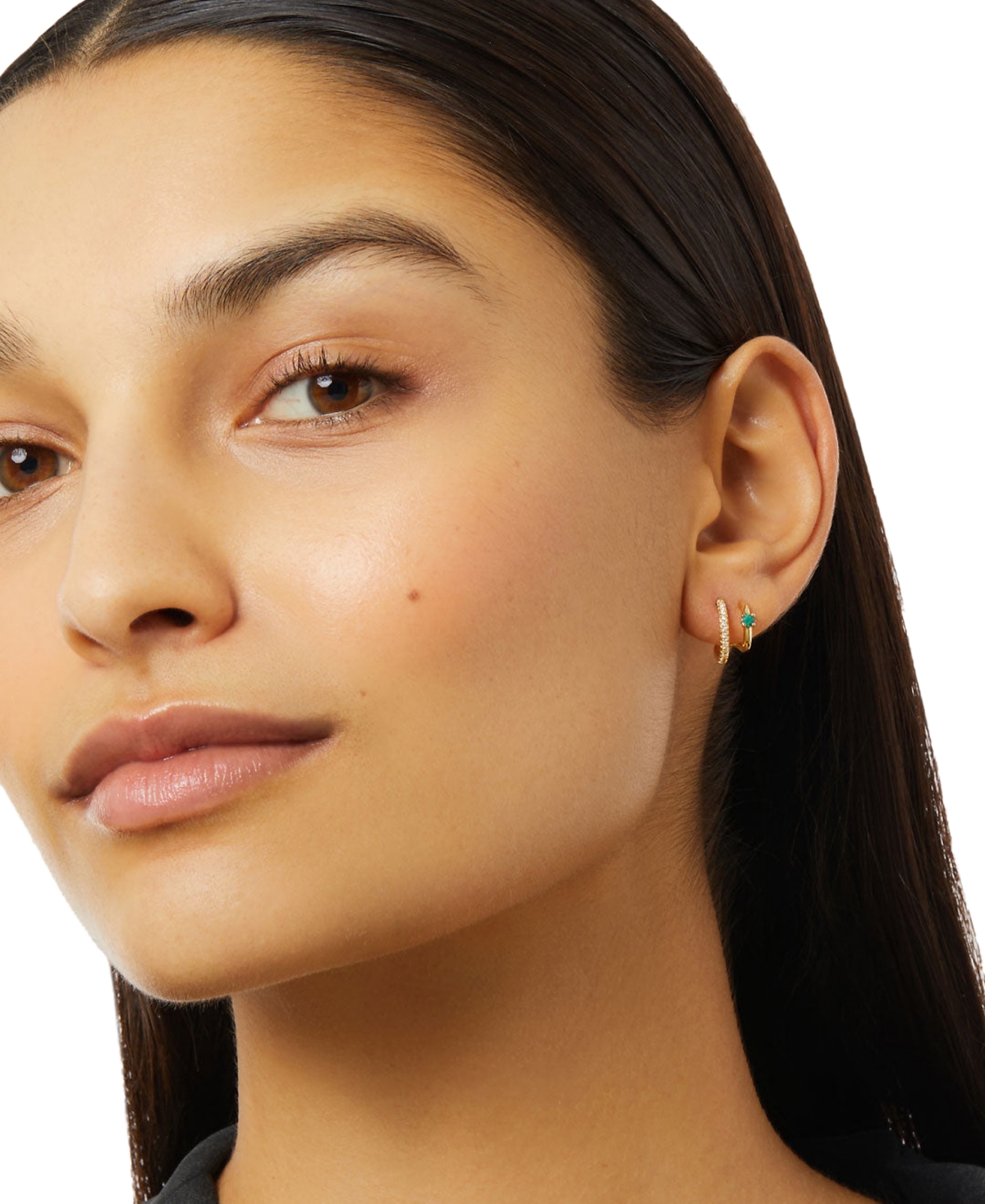 Ana Luisa Percy Gold-Plated Double Hoop Earrings