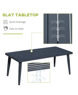 4 PC Patio Furniture Set w/ Table and Cushion, Dark