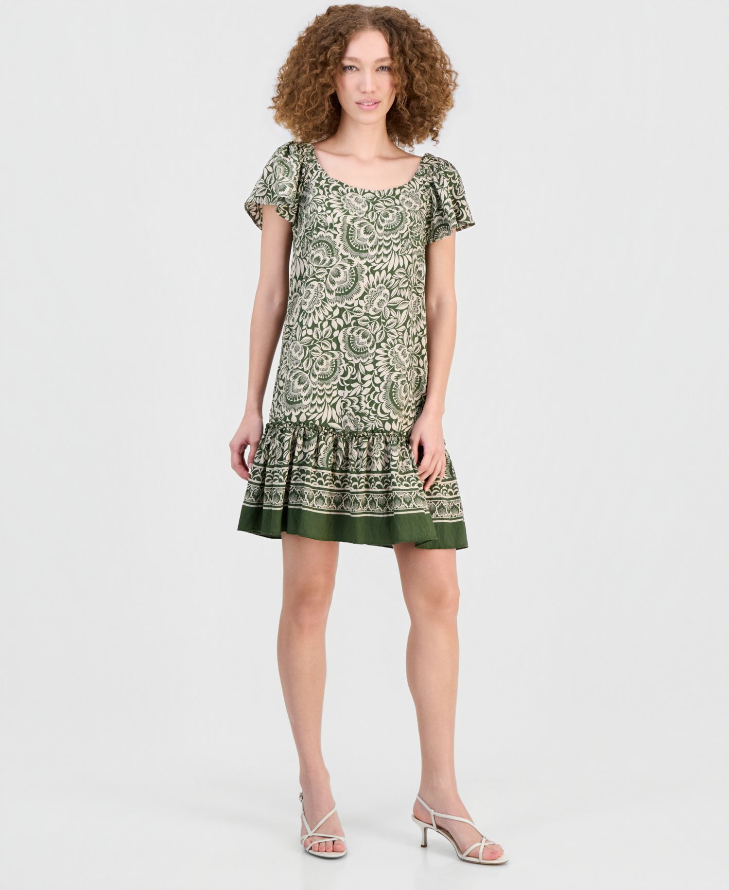 Women's On/Off-The-Shoulder Ruffle-Hem Dress
