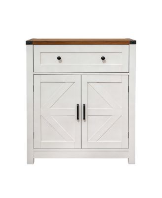 Farmhouse Barn-Door Storage Cabinet/Coffee Bar Buffet
