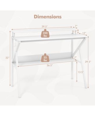 Space-Saving Computer Desk with Monitor Stand